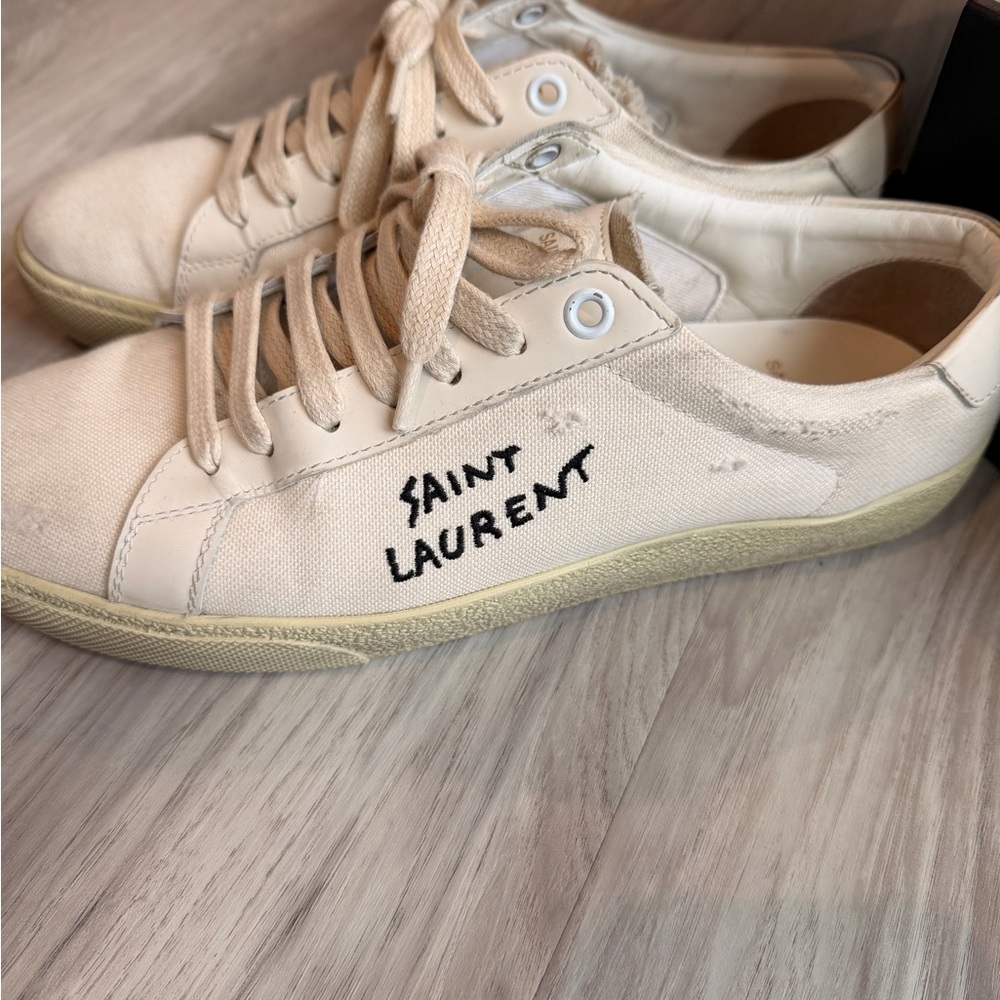 Saint Laurent Light Cream Sneakers